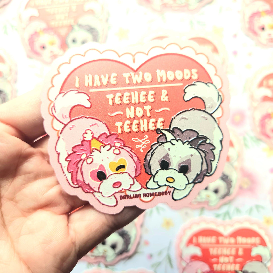 Teehee Dog Embossed Sticker