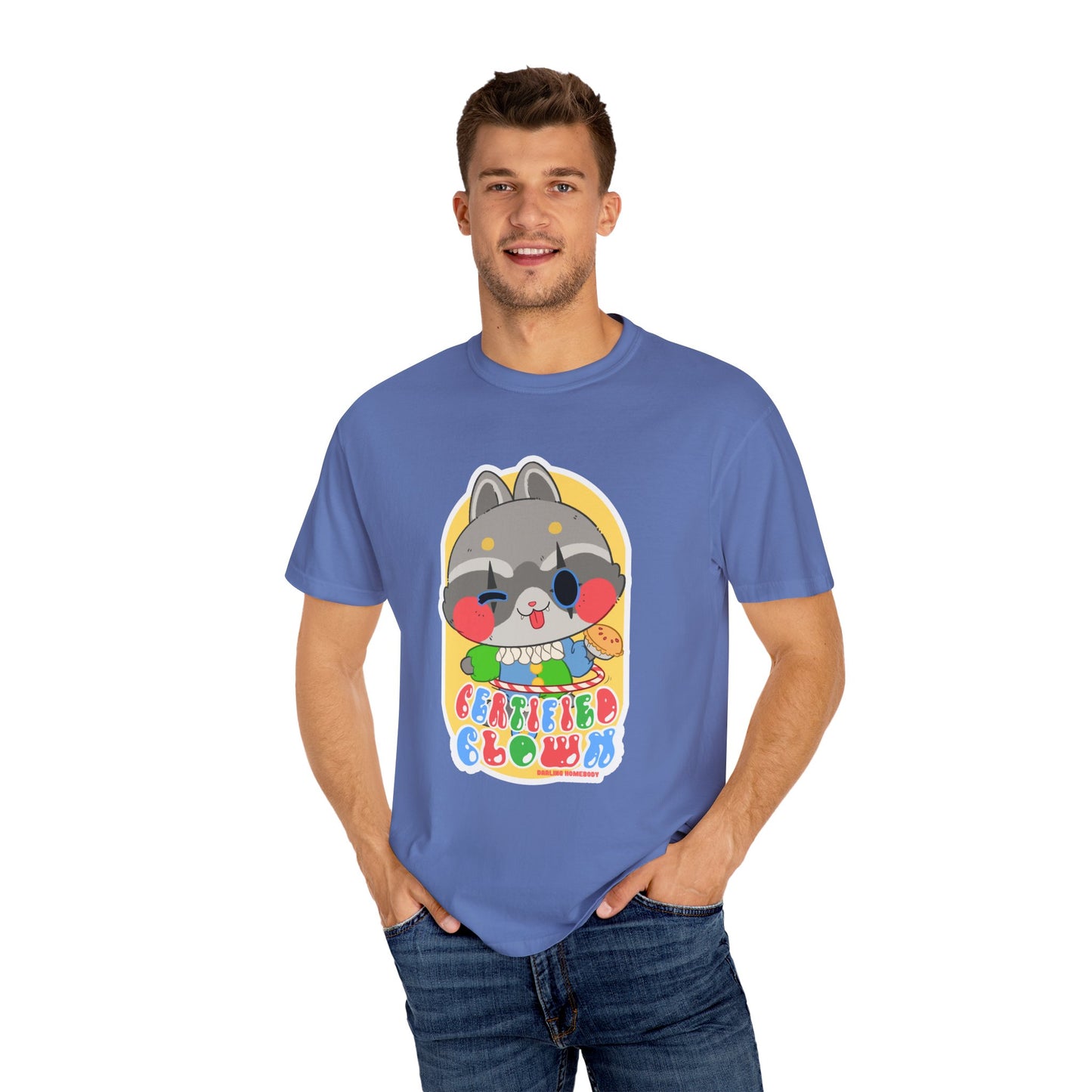 Certified Clown T-shirt. Raccoon.