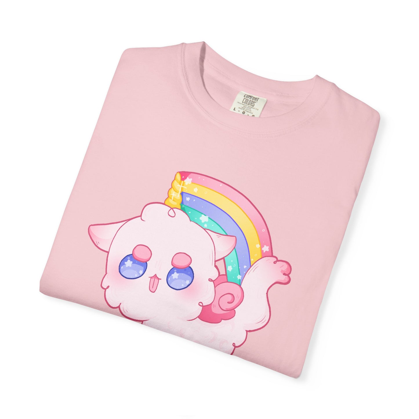 Rainbow Feral Cat Unicorn T-shirt.