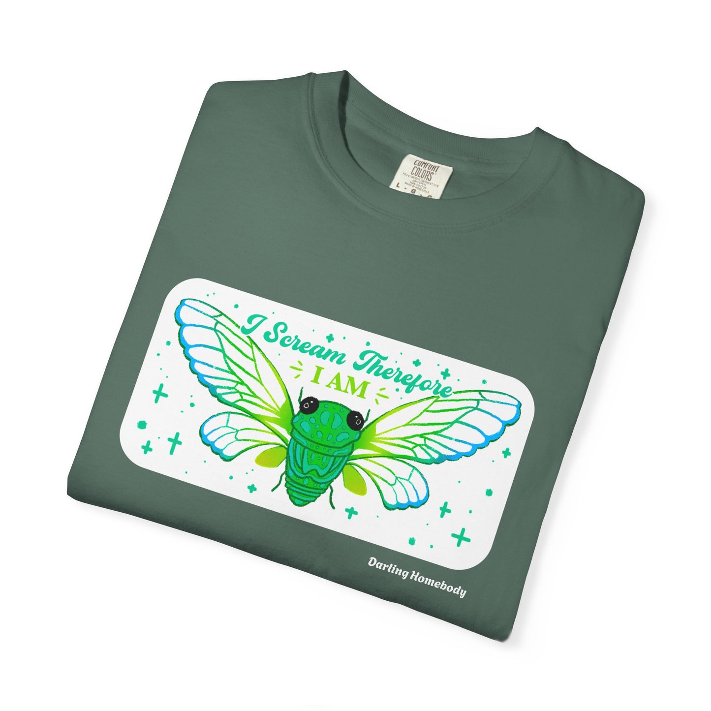 Cicada I Scream Therefore I Am T-shirt.