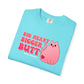 Big Heart Bigger Butt T-shirt. Funny Pink Cat Shirt.