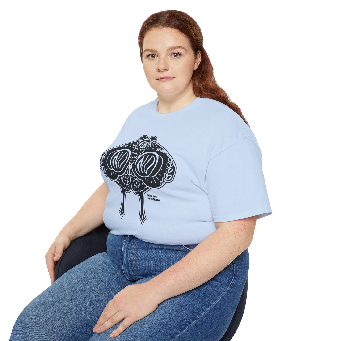 Moth No Means No Black on Light Unisex Ultra Cotton Tee