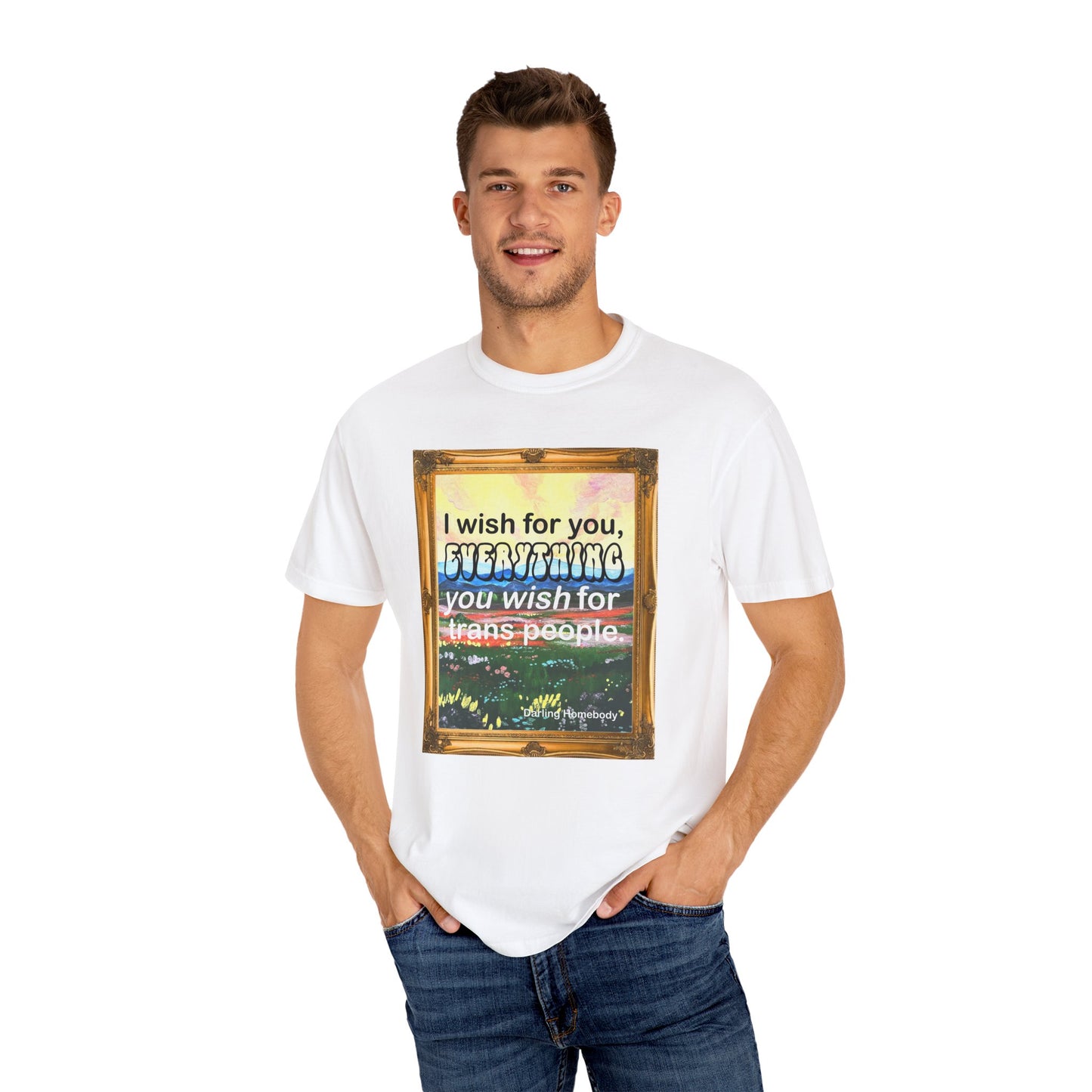 I Wish for You T-shirt. Framed Landscape Painting.