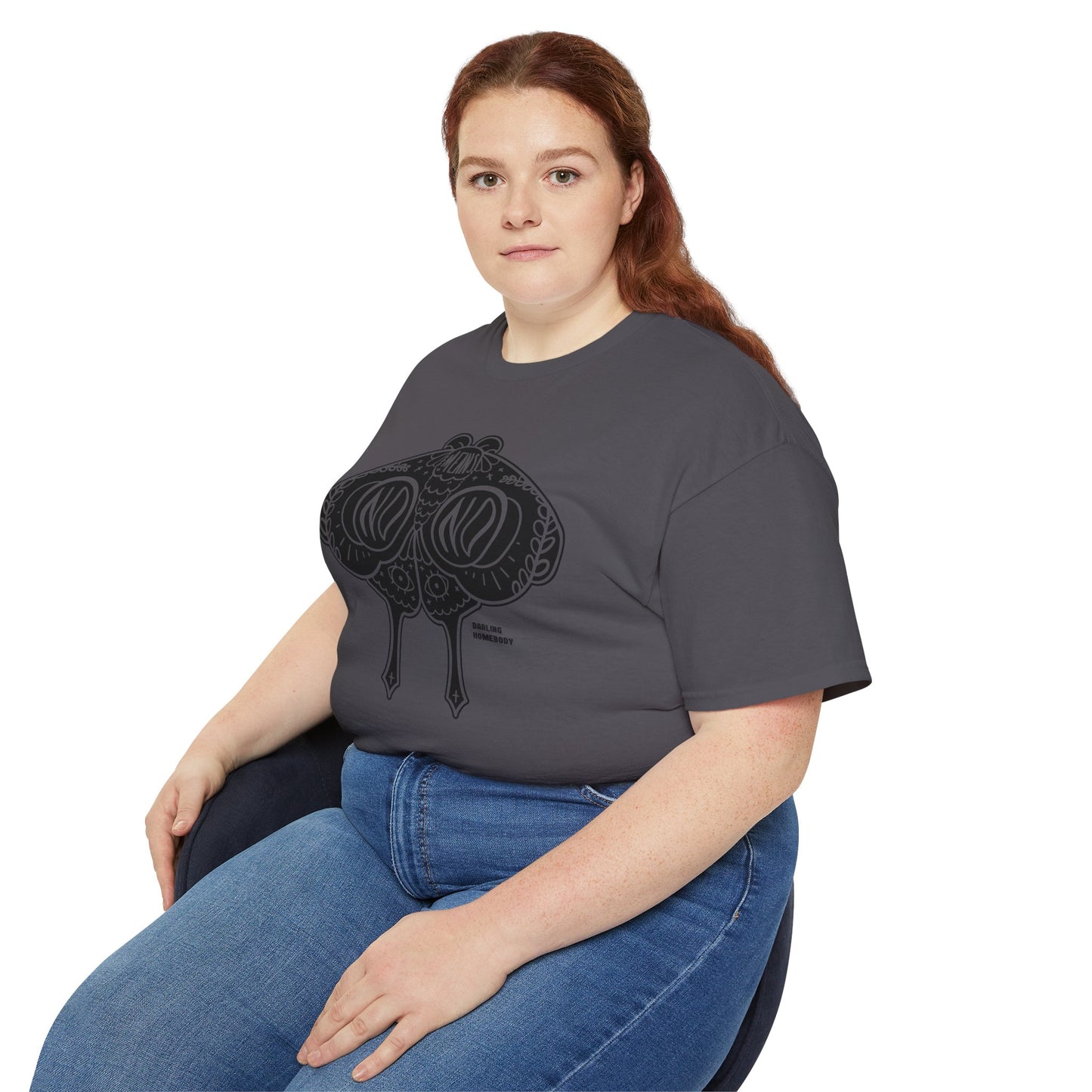 Moth No Means No Black on Light Unisex Ultra Cotton Tee