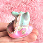 Pearl Candy Cloud Dinocat Mini Figure. Handmade.