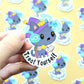 Treat Yourself Sticker. Cat Wizard Sticker.