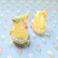 Buttercream Dinocat Mini Figure. Handmade.