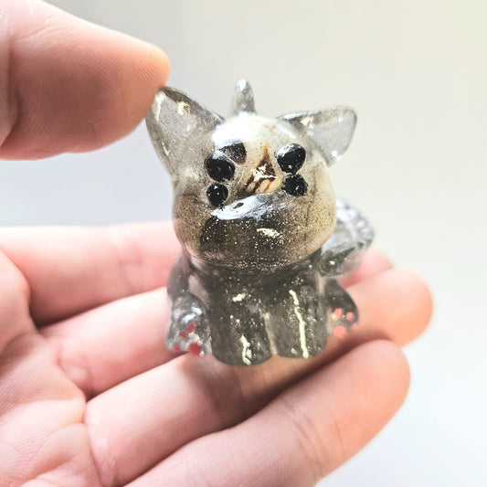 Skull Dinocat Mini Figure. Handmade.
