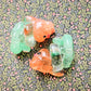 Fire & Water Clear Mercat Mini Figure. Handmade.