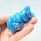 Glow Blue Glitter Mercat Mini Figure. Handmade. Glows in The Dark.