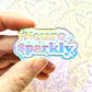 Neurosparkly Pin. Holographic Acrylic Pin.