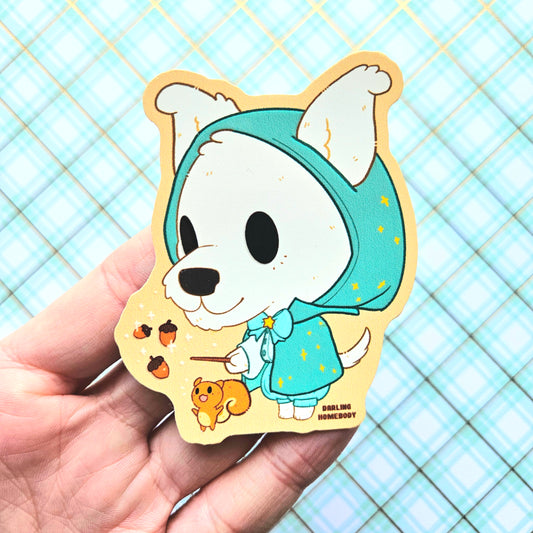 Dog Wizard 2025 Limited Edition Sticker. Raised Texture Effect.