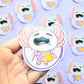 Axolotl Sleeping 2025 Limited Edition Sticker. Raised Texture Effect.