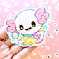 Axolotl Reading 2025 Limited Edition Sticker. Raised Texture Effect.