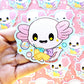 Axolotl Reading 2025 Limited Edition Sticker. Raised Texture Effect.