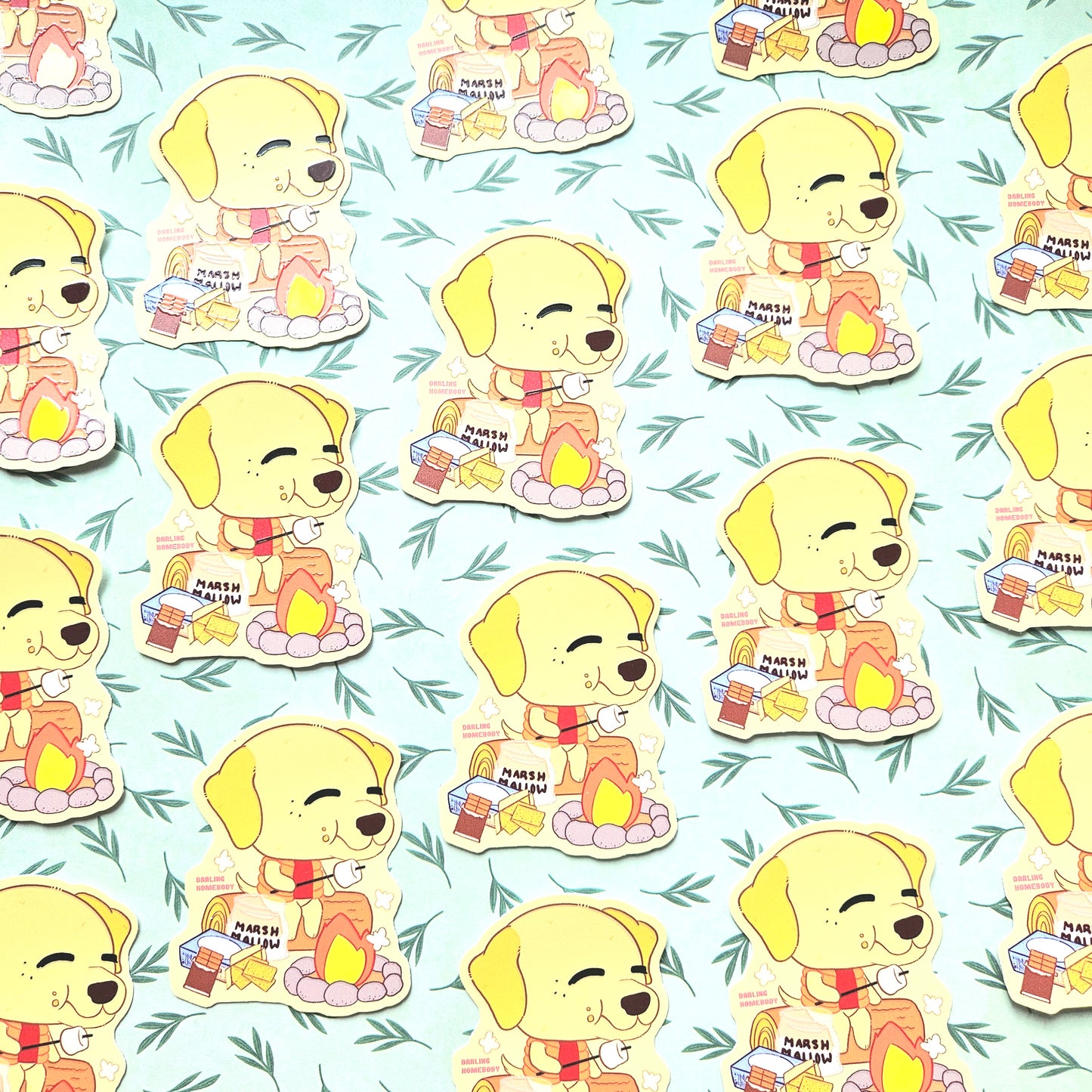 Dog Camping 2025 Limited Edition Sticker. Raised Texture Effect.