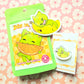 Dinocat Fruit Pin and Sticker Set