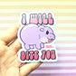 Hippo Moo Deng 2025 Limited Edition Sticker. Raised Texture Effect.