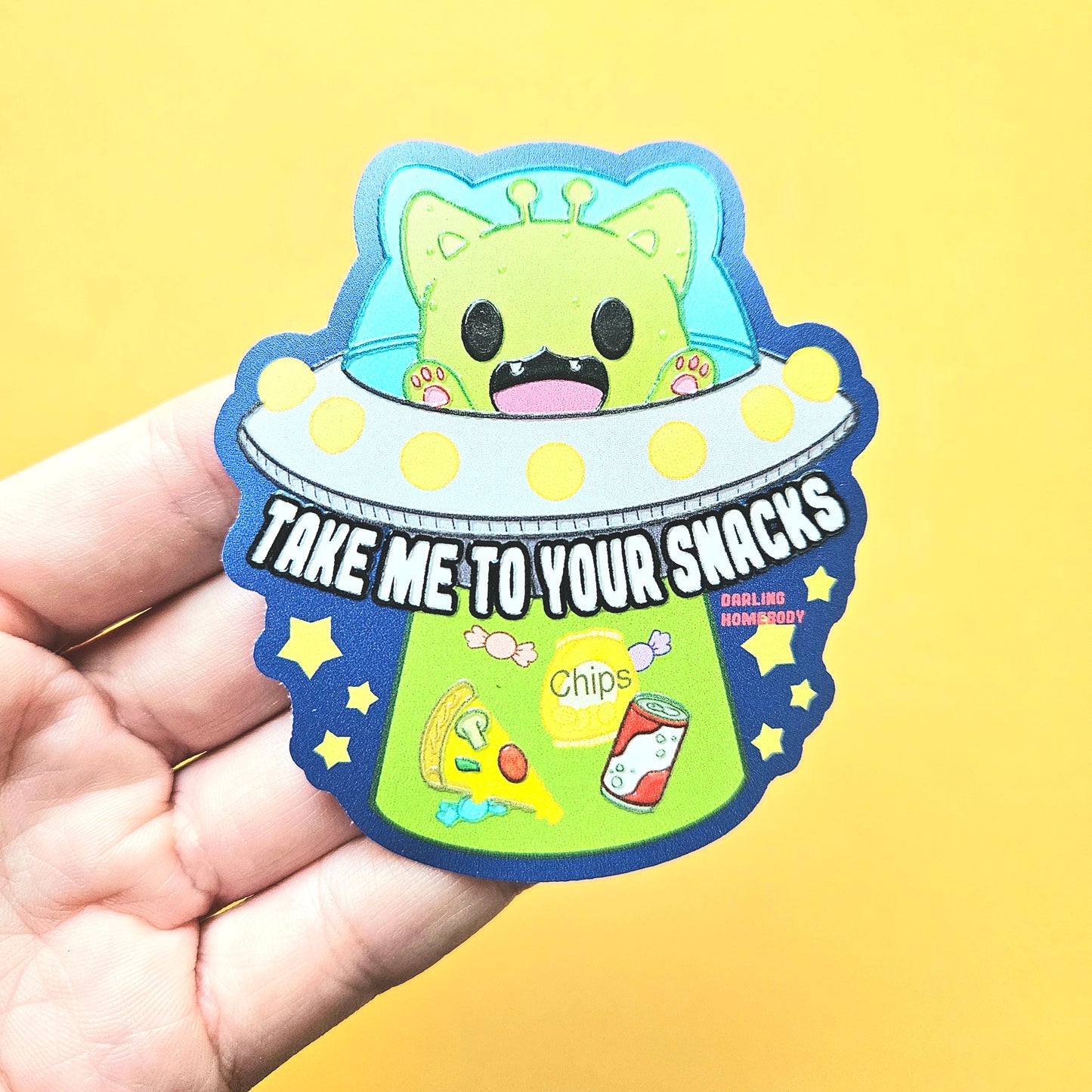 Alien Cat 2025 Limited Edition Sticker. Raised Texture Effect.