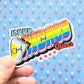 Keep Chicago Queer Sticker. Pride Flag Decal.