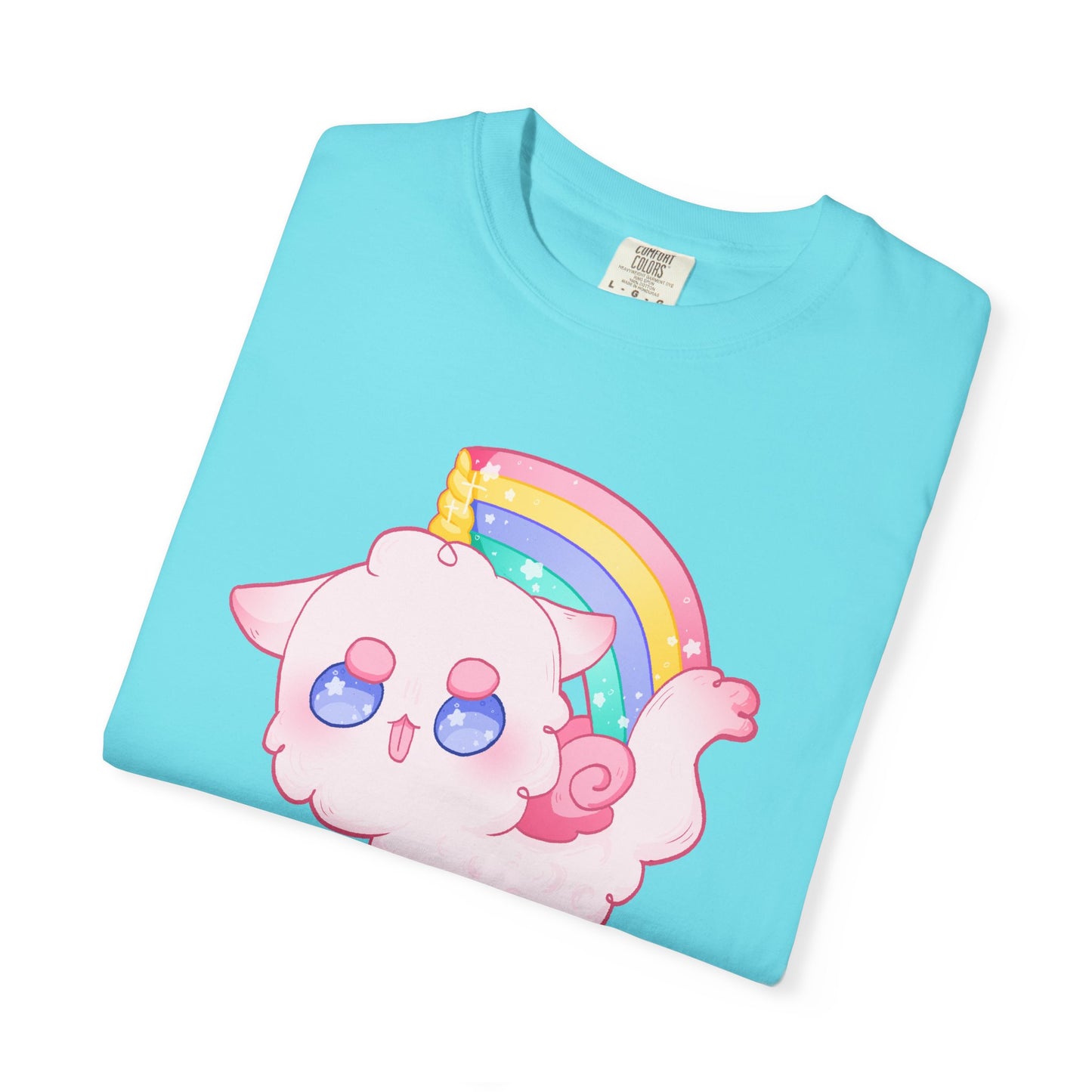 Rainbow Feral Cat Unicorn T-shirt.