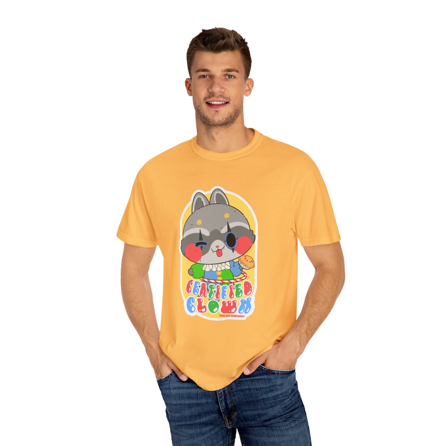 Certified Clown T-shirt. Raccoon.