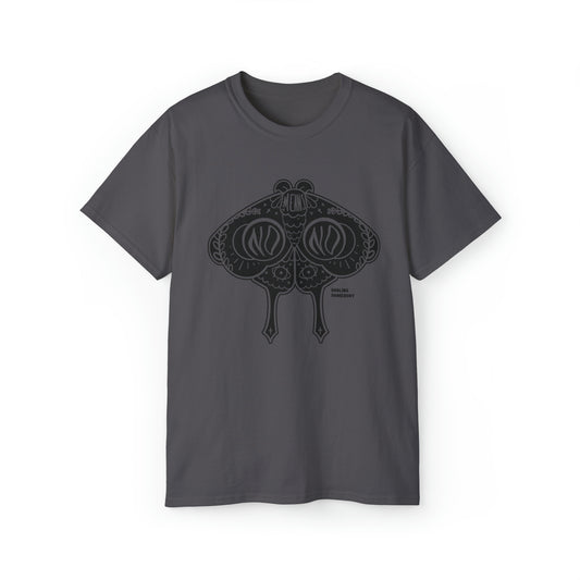 Moth No Means No Black on Light Unisex Ultra Cotton Tee