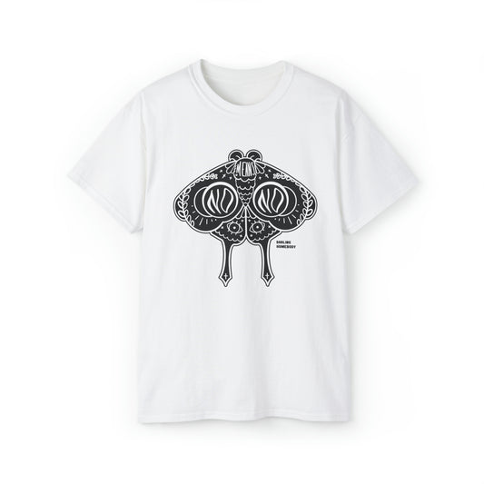 Moth No Means No Black on Light Unisex Ultra Cotton Tee
