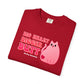 Big Heart Bigger Butt T-shirt. Funny Pink Cat Shirt.