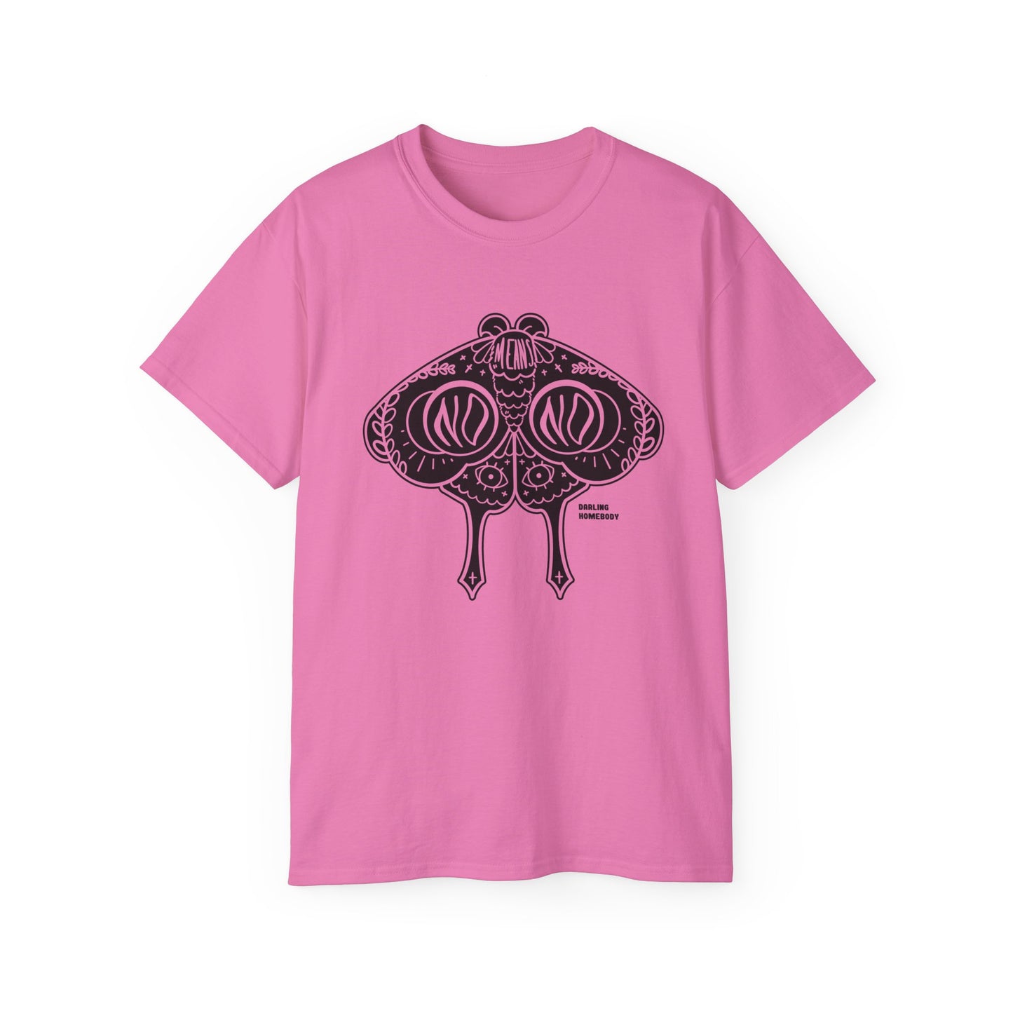 Moth No Means No Black on Light Unisex Ultra Cotton Tee