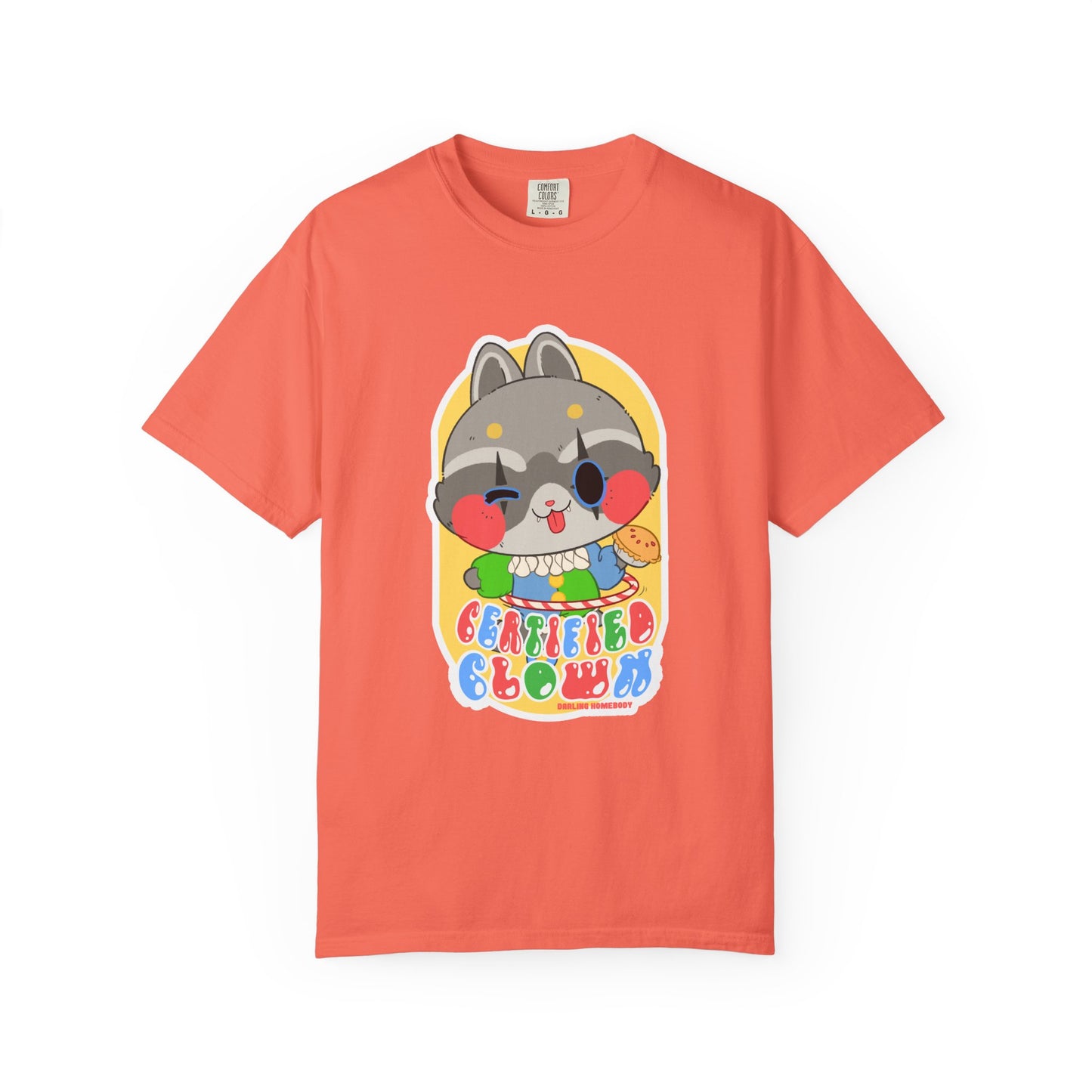 Certified Clown T-shirt. Raccoon.