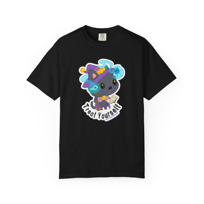 Treat Yourself Cat Wizard Merlin T-shirt.