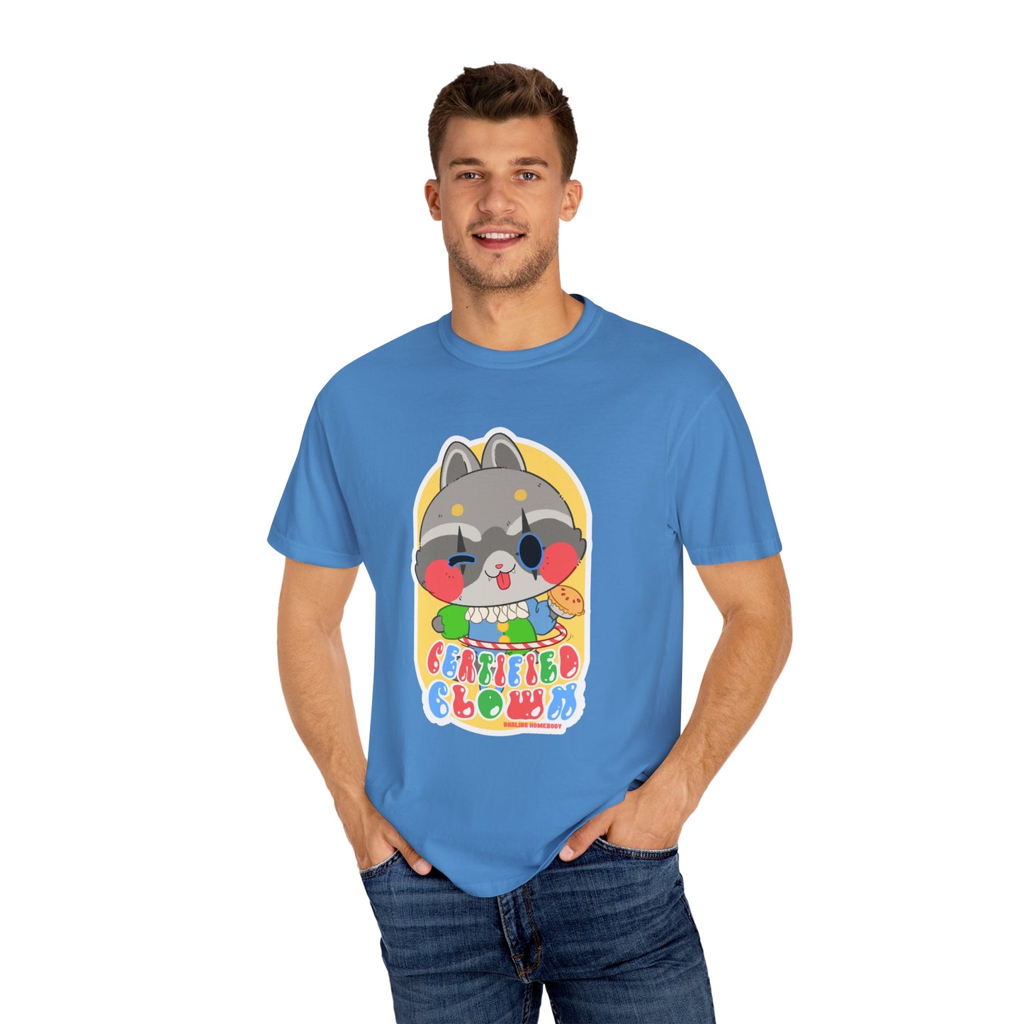 Certified Clown T-shirt. Raccoon.