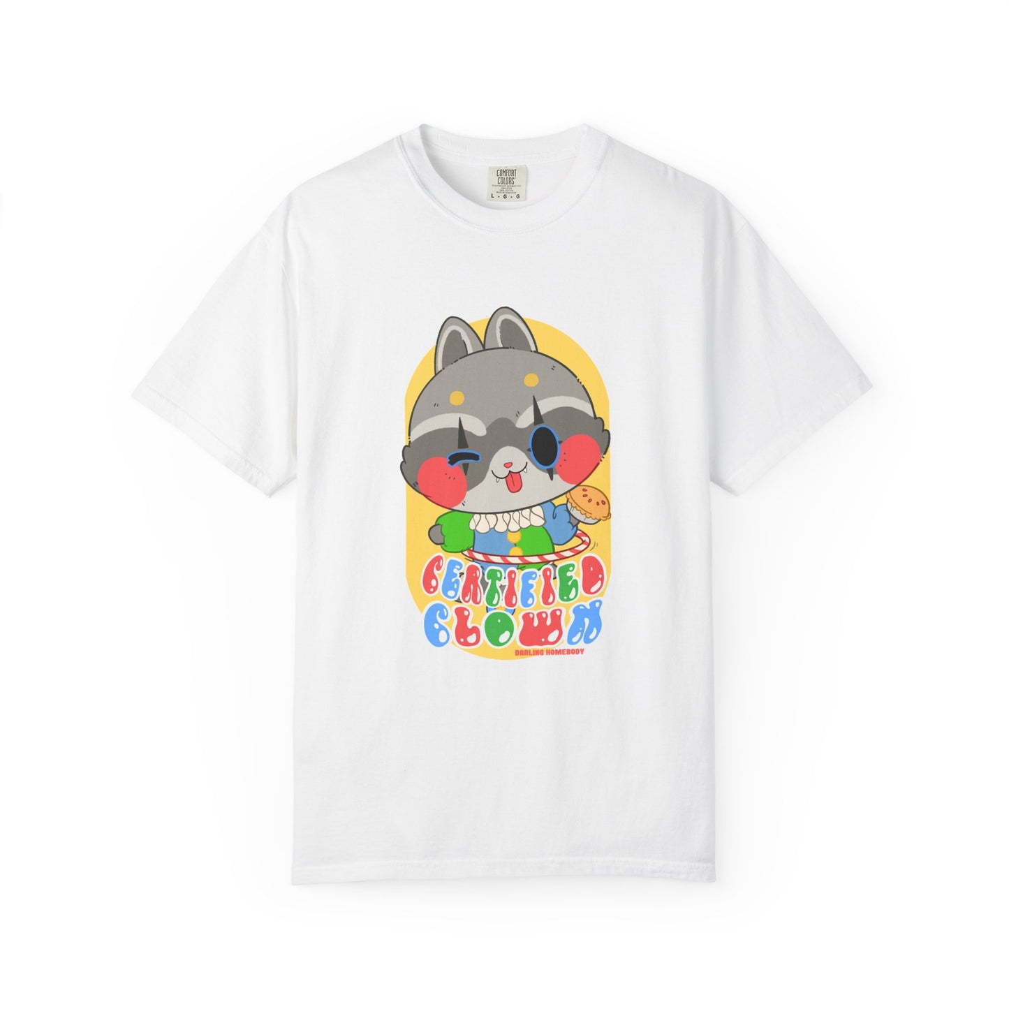 Certified Clown T-shirt. Raccoon.