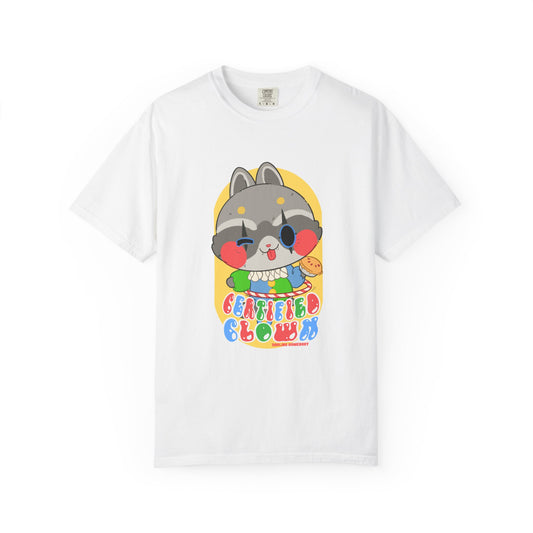 Certified Clown T-shirt. Raccoon.