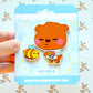 Wood Pin Set. Bear and Bumblebee Pin Pals.