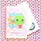 50 Page Sticker Keeper Book. Cute Frog with Jam Cart. Reusable Sticker Album.