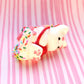 Ice Cream Mercat Figure. Pink Variant Handmade Resin Art Toy Mini Fig. Desk Decoration Collectable. Chibi