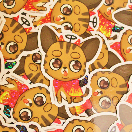 Devil Dog 2021 Limited Edition Sticker. Glitter Sparkle Effect. Holo Sparkle Sticker.