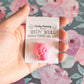 Single Hot Pink Plantable Paper Skull / Seedy Skull Seed Bomb / Recycled Paper Pulp Craft / Spring Summer Small Gift / Wild Flowers