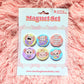Axolotl Magnet Set. 6 Handmade Magnets.