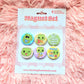 Frog Magnet Set. 6 Handmade Magnets.