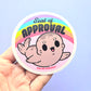 Seal of Approval Sticker. Raised Texture Effect.
