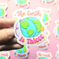 The Earth is Thiccc Sticker. Embossed Globe Decal.