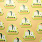 Do Not Test My Politeness Sticker. Embossed Sleepy Sushi Guinea Pig Decal.