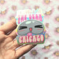 Chicago Bean Sticker. Holographic Vinyl Sticker. Funny Weatherproof Decal.