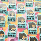 My Tummy Hurts Cat Embossed Sticker. Fun Textured Decal