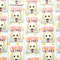 I Came Here to Fart Dog Sticker. Raised Texture Effect.