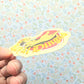 Royal Dingus Dog Embossed Sticker. Raised Texture Effect.