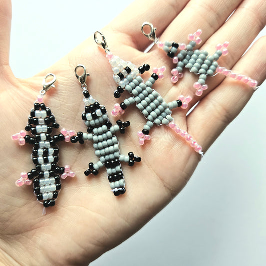 Mini Bead Friends Kit Trashy. Opossum, Raccoon, Skunk and Rat Bead Pets.